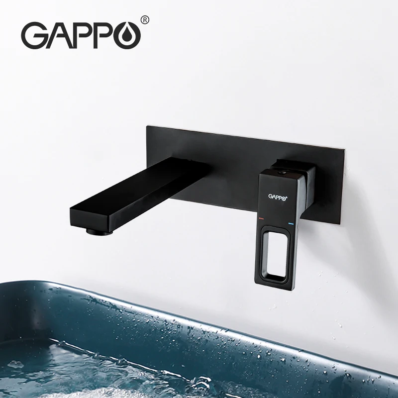 GAPPO Black Wall-mounted Basin Sink Faucet Slim Bathroom Washbasin Water Mixer Tap Hot Cold Water Basin Crane Tap Bathroom Tap
GAPPO Black Wall-mounted Basin Sink Faucet Slim Bathroom Washbasin Water Mixer Tap Hot Cold Water Basin Crane Tap Bathroom Tap