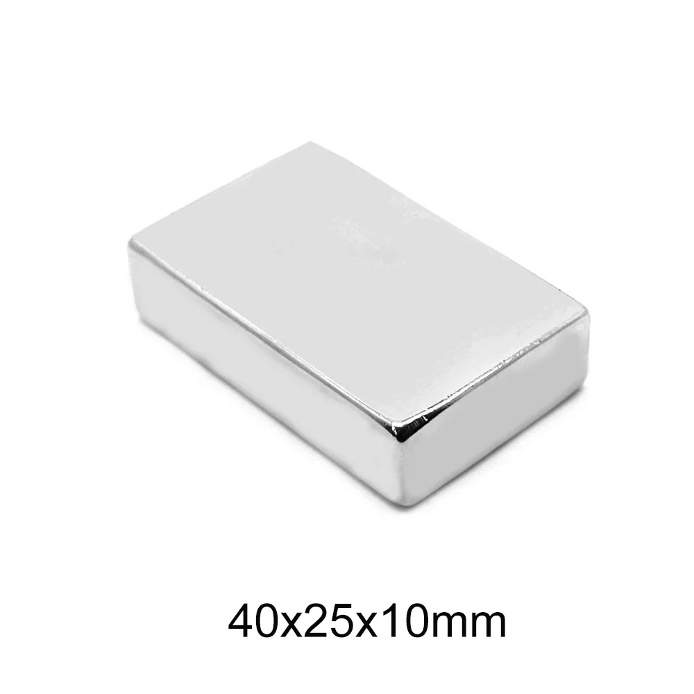 1/2/5PCS 40x25x10 Block Strong Magnets 40x25x10mm Powerful Neodymium Magnet 40mm x 25mm Permanent NdFeB Magnet sheet 40*25*10 mm
1/2/5PCS 40x25x10 Block Strong Magnets 40x25x10mm Powerful Neodymium Magnet 40mm x 25mm Permanent NdFeB Magnet sheet 40*25*10 mm