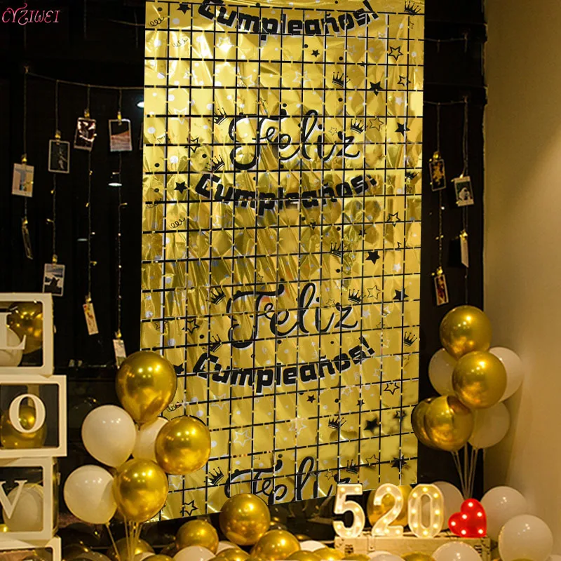 Spanish Happy Birthday Party Background Curtain Sequin Backdrop Baby Shower Sequin Wall Glitter Birthday Backdrop Foil Curtain
Spanish Happy Birthday Party Background Curtain Sequin Backdrop Baby Shower Sequin Wall Glitter Birthday Backdrop Foil Curtain