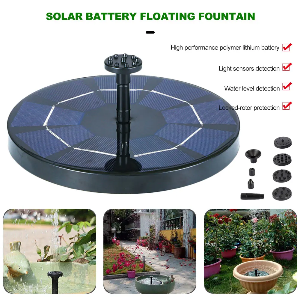 Solar Fountain Battery Dual-purpose 6 Kinds of Water Spray Effect Solar Floating Fountain Landscape Home Garden Decoration
Solar Fountain Battery Dual-purpose 6 Kinds of Water Spray Effect Solar Floating Fountain Landscape Home Garden Decoration