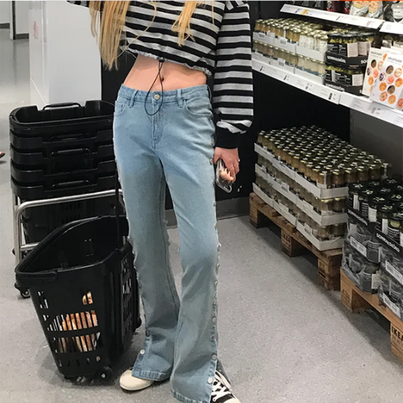 New Spring Autumn Buttons Jeans Woman Long Trousers Cowboy Female Loose Streetwear High Waist Straight Pencil pants
New Spring Autumn Buttons Jeans Woman Long Trousers Cowboy Female Loose Streetwear High Waist Straight Pencil pants