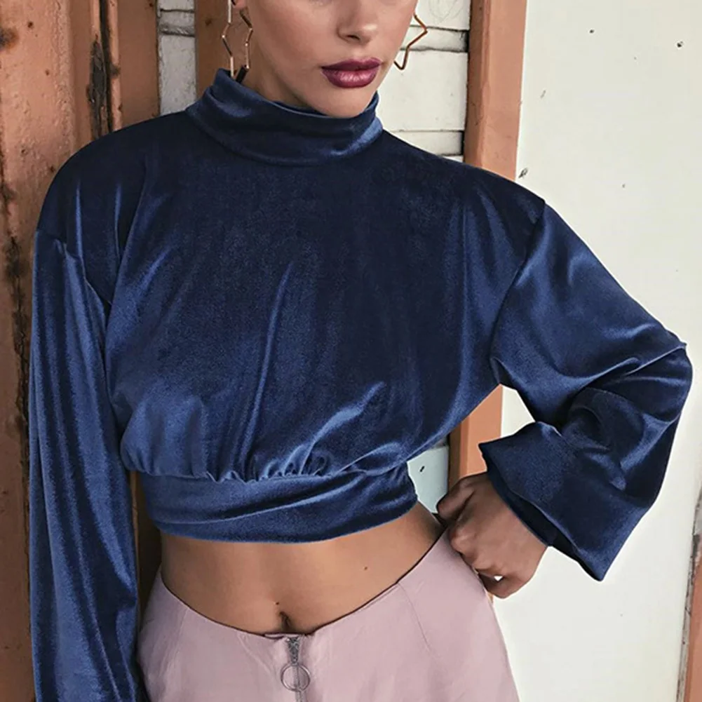 Women's Hoodies 2020 New Velour High Collar Exposed Navel Long Sleeve Short Hoody Pullover Sweatshirt Woman Tops Hoodies
Women's Hoodies 2020 New Velour High Collar Exposed Navel Long Sleeve Short Hoody Pullover Sweatshirt Woman Tops Hoodies