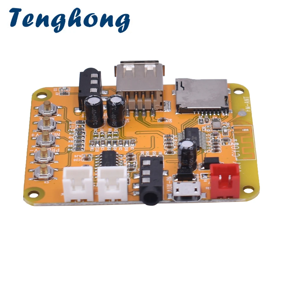 Tenghong 5W*2 Amplifier Mini Bluetooth 4.1 MP3 Audio Decoder Board Supports WAV APE FLAC DC5V Bluetooth Audio Receiver Module
Tenghong 5W*2 Amplifier Mini Bluetooth 4.1 MP3 Audio Decoder Board Supports WAV APE FLAC DC5V Bluetooth Audio Receiver Module