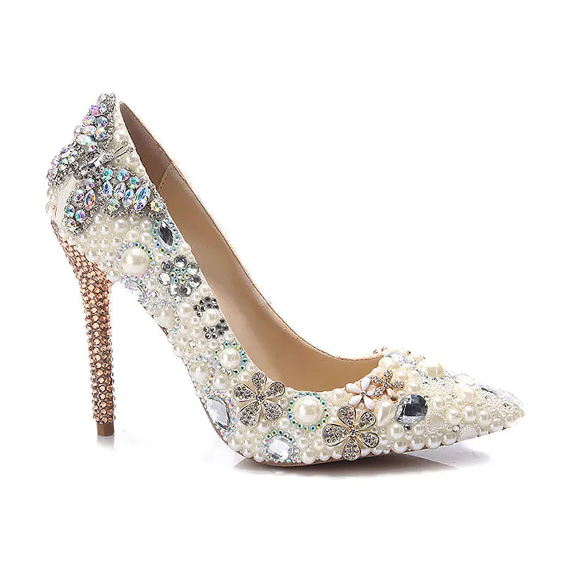 Luxury Rhinestone Butterfly Pearl Beads Embellished Wedding Pumps Pointed Toe Wedding Heels Thin High Heels Bridal Slip On Shoe
Luxury Rhinestone Butterfly Pearl Beads Embellished Wedding Pumps Pointed Toe Wedding Heels Thin High Heels Bridal Slip On Shoe