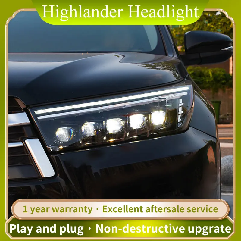 2018 Year For Highlander Full LED crystal Headlights With Moving Turning Signal Front Lamps
2018 Year For Highlander Full LED crystal Headlights With Moving Turning Signal Front Lamps