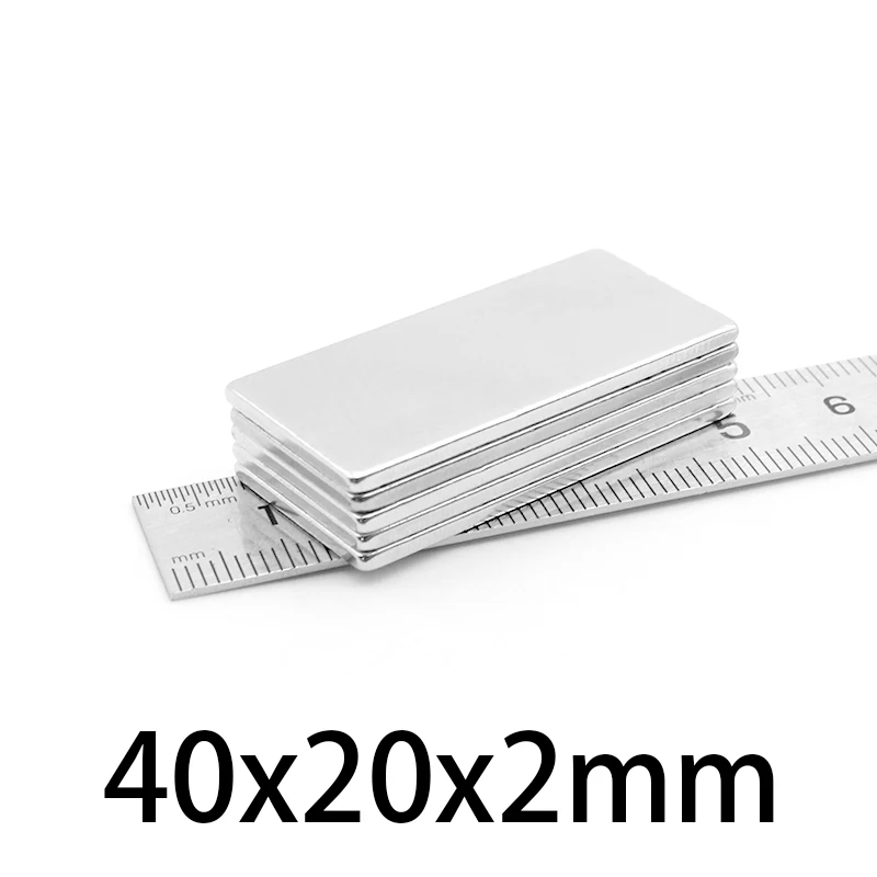 2-20PCS 40x20x2mm Block Rare Earth Magnets 40mmx20mmx2mm Long Rectangular Magnet 40*20*2mm Permanent Neodymium Magnet 40*20*2
2-20PCS 40x20x2mm Block Rare Earth Magnets 40mmx20mmx2mm Long Rectangular Magnet 40*20*2mm Permanent Neodymium Magnet 40*20*2