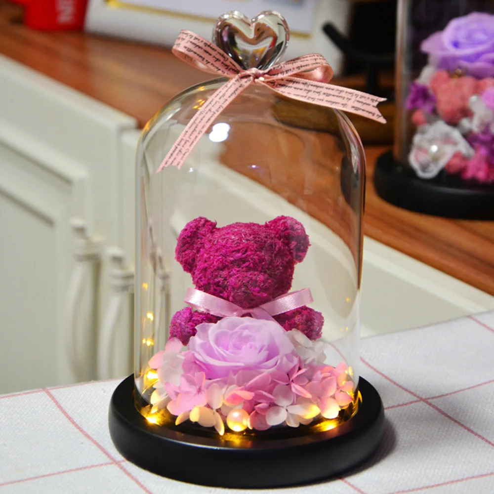 Eternal Rose Teddy Bear In Glass Dome Valentine's Day New Year Gift For Girlfriend Mother's Day Gifts Immortal Rose Home Decor
Eternal Rose Teddy Bear In Glass Dome Valentine's Day New Year Gift For Girlfriend Mother's Day Gifts Immortal Rose Home Decor