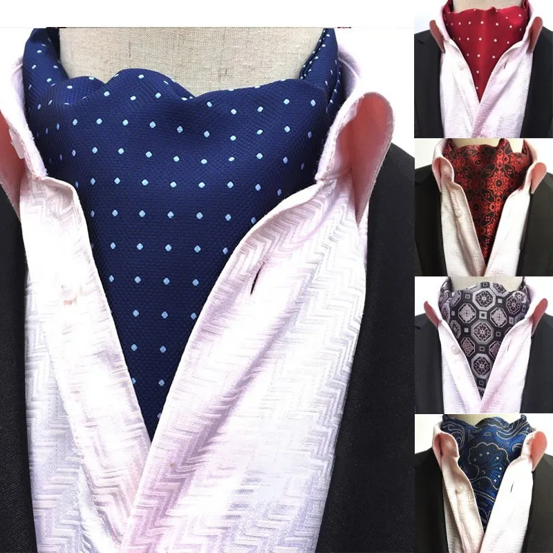 Red Men Ascot Neck Tie Vintage Paisley Jacquard Woven Necktie Blue Cravat Tie Self British Gentleman Neckwear
Red Men Ascot Neck Tie Vintage Paisley Jacquard Woven Necktie Blue Cravat Tie Self British Gentleman Neckwear