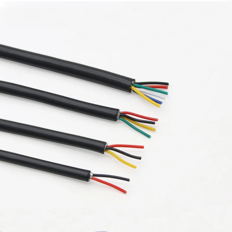 

1M 26AWG UL2464 Shielded Wire Signal Cable 2 4 6 8 Cores PVC Insulated Channel Audio Headphone Copper Control Sheathed Wires