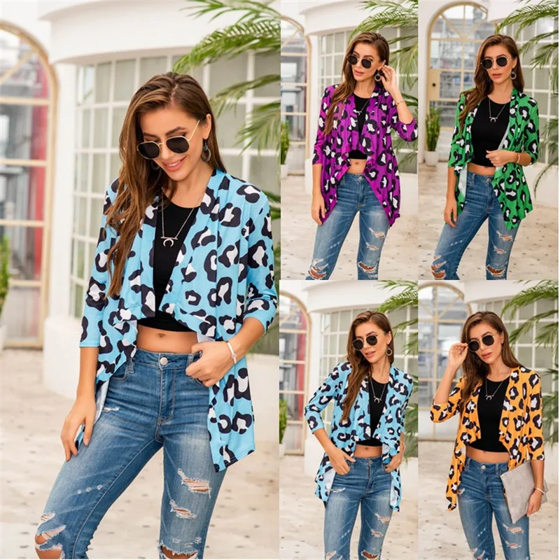 Модные Винтажные леопардовые женские куртки 2022, повседневное Асимметричное пальто Oepn Stitch с длинным рукавом 
Модные Винтажные леопардовые женские куртки 2022, повседневное Асимметричное пальто Oepn Stitch с длинным рукавом