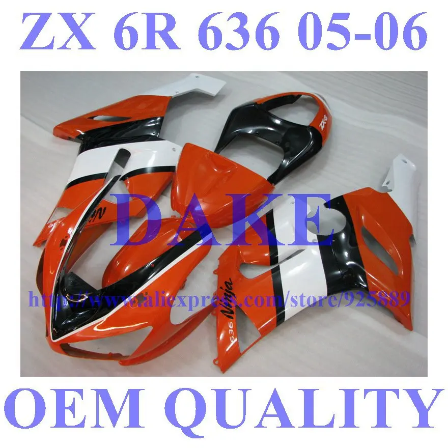 Mold Fairing Kit For NINJA ZX 6R 636 05 06 ZX-6R DAKE ZX6R 2005 2006 ZX 6R 05 06 Orange Black White Fairing
Mold Fairing Kit For NINJA ZX 6R 636 05 06 ZX-6R DAKE ZX6R 2005 2006 ZX 6R 05 06 Orange Black White Fairing