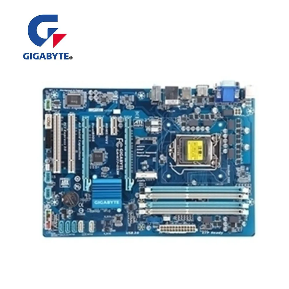 Материнская плата для компьютера GIGABYTE GA Z77 DS3H rev 1.x USB 1155 LGA DDR3 Intel б/у материнская