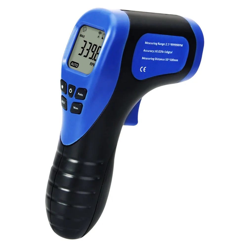 Speedometer Laser Non-Contact Tachometer Digital Handheld Speed Tach Meter Gauge 2.5-99999 RPM Record (60 Data)
Speedometer Laser Non-Contact Tachometer Digital Handheld Speed Tach Meter Gauge 2.5-99999 RPM Record (60 Data)