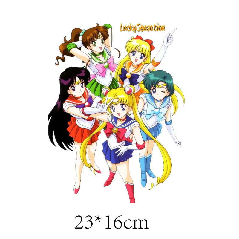 Sailor Moon Anime Girls Patches on Clothes Iron-on Transfers for Clothing Thermoadhesive Patches Stickers Thermal Applications
Sailor Moon Anime Girls Patches on Clothes Iron-on Transfers for Clothing Thermoadhesive Patches Stickers Thermal Applications