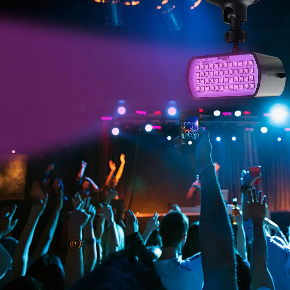 Светодиодный сценический RGB-светильник стробоскоп с 48 светодиодами освещение