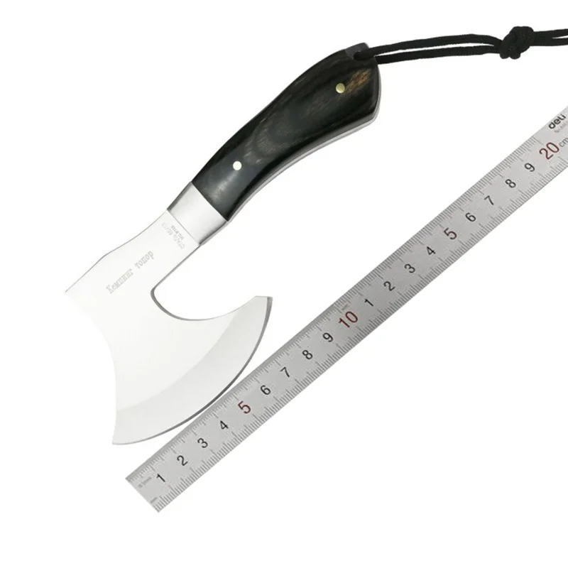 Wholesale Tactics Stainless Steel Blade High Hardness Wood Handle Axe Cutting Firewood Multifunctional Self Defense Camping Axe
Wholesale Tactics Stainless Steel Blade High Hardness Wood Handle Axe Cutting Firewood Multifunctional Self Defense Camping Axe