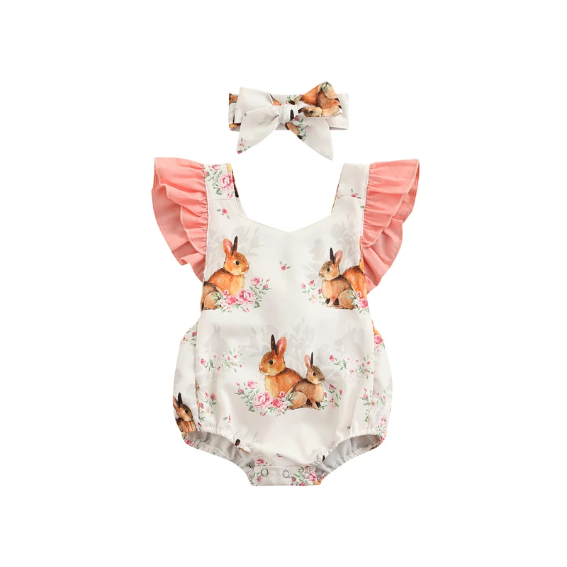 0-24M Cute Newborn Baby Girl Ruffles Sleeveless Rabbit Print Cotton Romper Jumpsuit Headband 2PCS Baby Clothes
0-24M Cute Newborn Baby Girl Ruffles Sleeveless Rabbit Print Cotton Romper Jumpsuit Headband 2PCS Baby Clothes