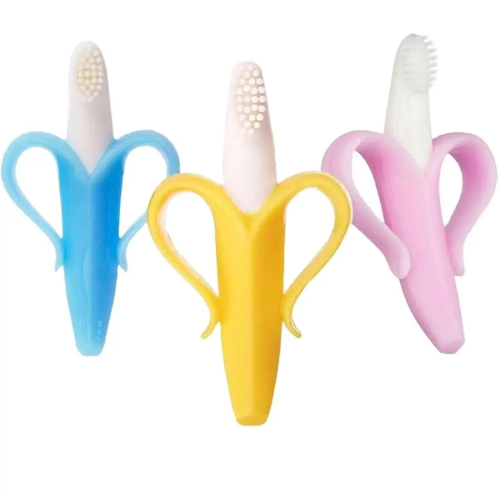 Baby Silicone Training Toothbrush BPA Free Banana Shape Safe Toddle Teether Chew Toys Teething Ring Gift For Infant Baby Chewing
Baby Silicone Training Toothbrush BPA Free Banana Shape Safe Toddle Teether Chew Toys Teething Ring Gift For Infant Baby Chewing