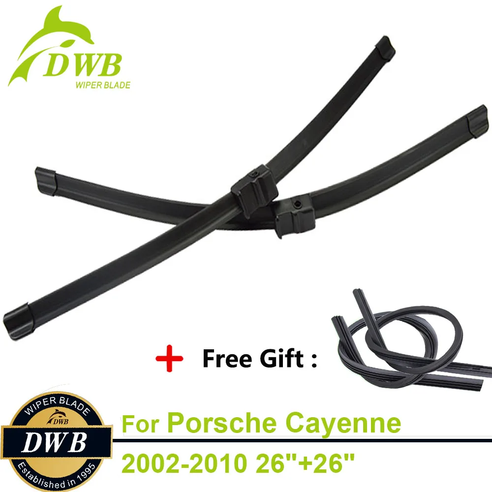 2PCS ECO Wiper Blades for Porsche Cayenne 2002-2010 26"+26", Free Gift 2Pcs Rubbers, Premium Rubber Wipers
2PCS ECO Wiper Blades for Porsche Cayenne 2002-2010 26"+26", Free Gift 2Pcs Rubbers, Premium Rubber Wipers
