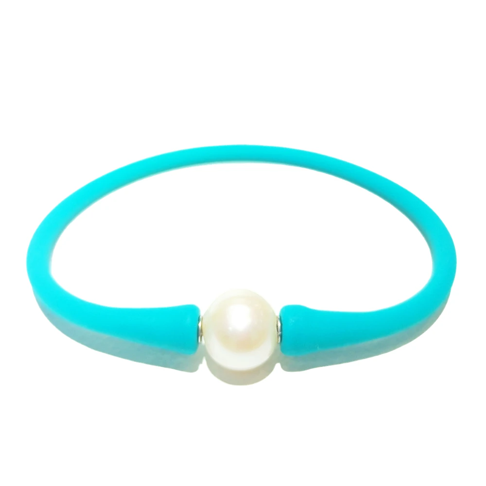 1pcs Turquoises Blue Color Rubber Pearl Bead Silicone Bracelet Casual Water proof for Mother's Friends Best Gift Bangle Bracelet
1pcs Turquoises Blue Color Rubber Pearl Bead Silicone Bracelet Casual Water proof for Mother's Friends Best Gift Bangle Bracelet