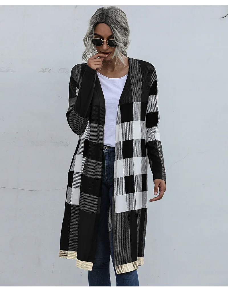 Beautiful Women's Autumn Plaid Fashion Unbuttoned Straight Cardigan Long Casual Jacket for Women A111
Beautiful Women's Autumn Plaid Fashion Unbuttoned Straight Cardigan Long Casual Jacket for Women A111
