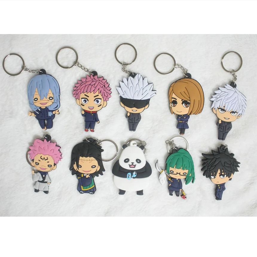 Anime Jujutsu Kaisen Keychain Soft Rubber Cosplay Yuji Itadori Gojo Satoru Fushiguro Megumi Cute Cartoon Bag Pendant Key Ring
Anime Jujutsu Kaisen Keychain Soft Rubber Cosplay Yuji Itadori Gojo Satoru Fushiguro Megumi Cute Cartoon Bag Pendant Key Ring