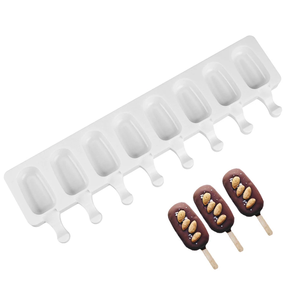 8 Cell Silicone 1 x Mould 10 x Wooden Stick Frozen Ice Cream Mold Juice Popsicle Maker Ice Lolly Mould Confectionery Accessories
8 Cell Silicone 1 x Mould 10 x Wooden Stick Frozen Ice Cream Mold Juice Popsicle Maker Ice Lolly Mould Confectionery Accessories