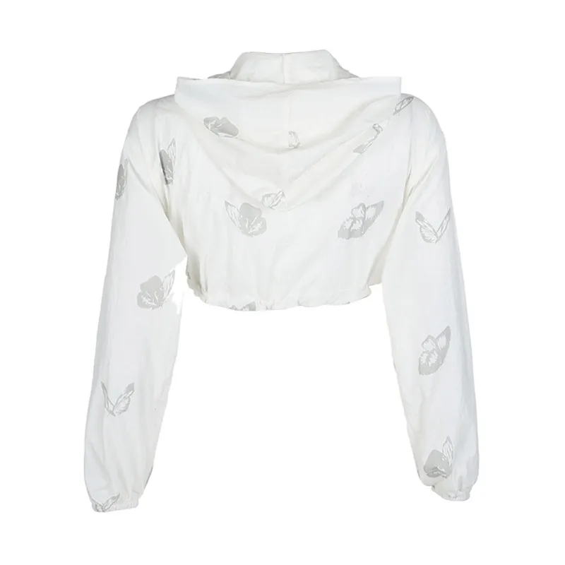 Women Summer Hooded Coat, Ladies Fashionable Butterfly Printing Long Sleeve Sunscreen Wear Holiday Thin Sun Protection Clothing
Women Summer Hooded Coat, Ladies Fashionable Butterfly Printing Long Sleeve Sunscreen Wear Holiday Thin Sun Protection Clothing