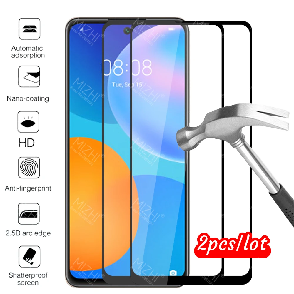 Защитное стекло для huawei p smart 2021 чехол psmart psmart2021 закаленное huwei huawey coque 2 шт.|Бамперы|
