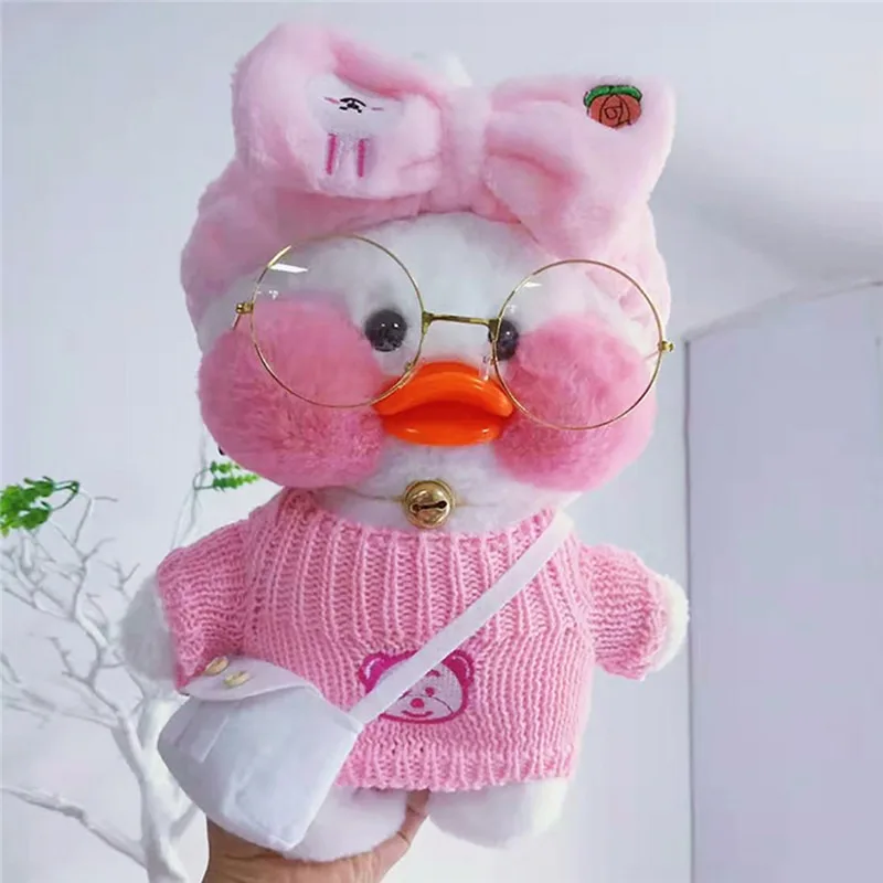 Lalafanfan Duck 30cm Flifan Cafe Morning Soft Toy Kawaii Plush Lfanfan with Glasses Stuffed Toys for Children Girl | Игрушки и хобби