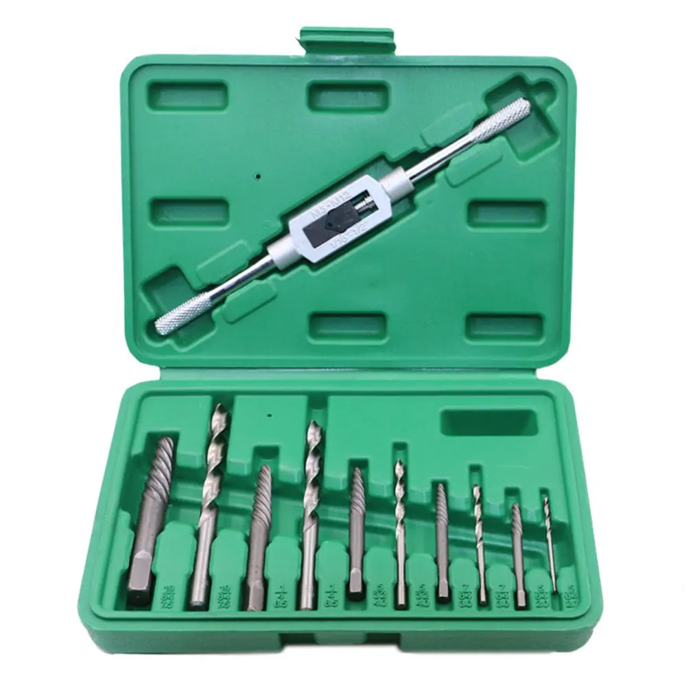 New 11pcs 3MM-10MM Damaged Screw Extractor Drill Bits Guide Set Broken Tempo Out Easy Out Bolts Stud Stripped Screw Remover Tool
New 11pcs 3MM-10MM Damaged Screw Extractor Drill Bits Guide Set Broken Tempo Out Easy Out Bolts Stud Stripped Screw Remover Tool