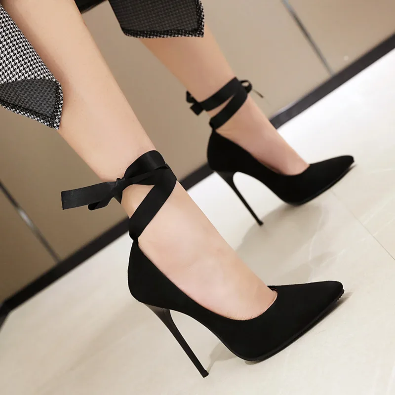Fashion Women's New 2021 Spring Autumn High Heels Shoes Lace Up Shallow Thin Heel Party Sexy Solid Pumps Basic Pointed Toe Shoes
Fashion Women's New 2021 Spring Autumn High Heels Shoes Lace Up Shallow Thin Heel Party Sexy Solid Pumps Basic Pointed Toe Shoes