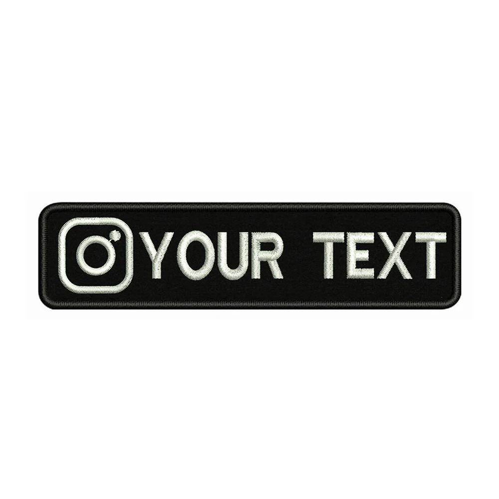 Логотип instagram 10x2 5 см вышивка индивидуальное название значок в полоску патчи на