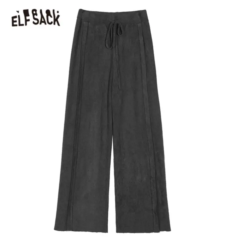 ELFSACK Solid Pure Straight Casual Knit Wide Leg Women Pants,2020 Autumn ELF High Waist Split Hem Female Korean Daily Trousers
ELFSACK Solid Pure Straight Casual Knit Wide Leg Women Pants,2020 Autumn ELF High Waist Split Hem Female Korean Daily Trousers