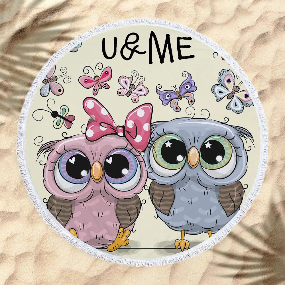 Cartoon Owl Beach Towel 150CM Round Beach Towel Kids Boys Girls Bath Towel Yoga Mat Picnic Clothes Cute Tapestry
Cartoon Owl Beach Towel 150CM Round Beach Towel Kids Boys Girls Bath Towel Yoga Mat Picnic Clothes Cute Tapestry