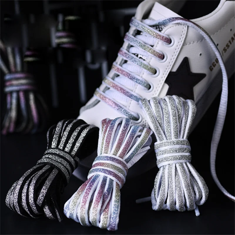 2PCS Reflective Shoelaces Laser sequin Shoelace Weave Braided bracelet Sneakers Running Shoes lace Adult children shoe strings
2PCS Reflective Shoelaces Laser sequin Shoelace Weave Braided bracelet Sneakers Running Shoes lace Adult children shoe strings