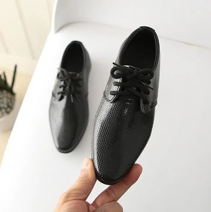 Новинка 2019 кожаные туфли для мальчиков детская кожаная обувь школьные