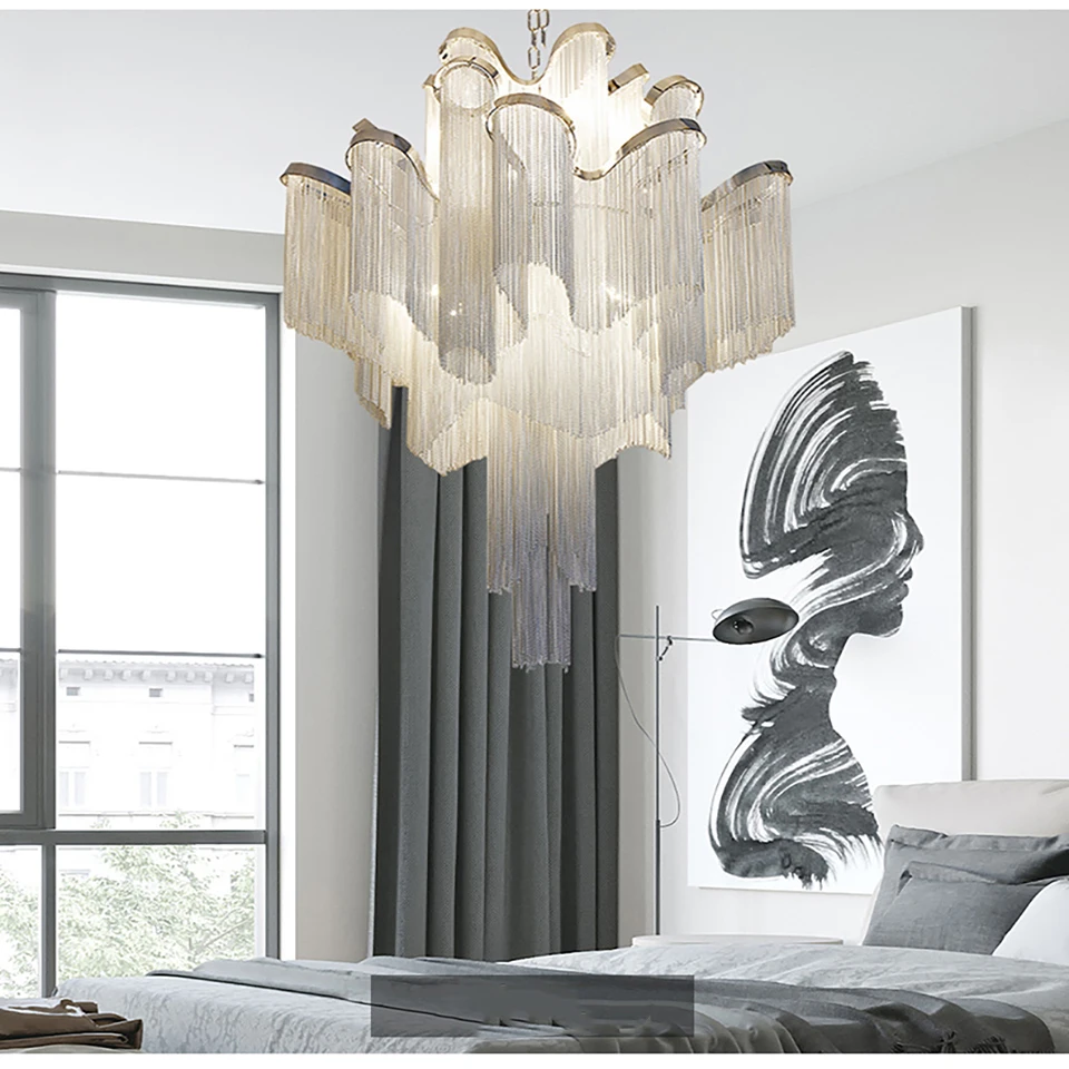 Nordic Personality Pendant Lights Chain Tassel Lamp Home Decoration Bedroom Living Room Led Pendant Light Luxury Indoor Lighting
Nordic Personality Pendant Lights Chain Tassel Lamp Home Decoration Bedroom Living Room Led Pendant Light Luxury Indoor Lighting