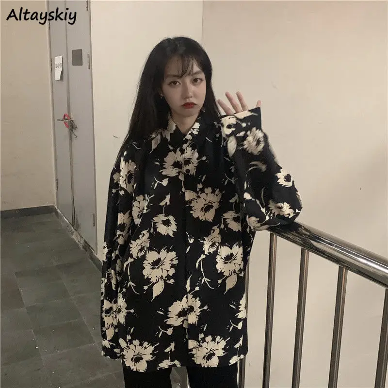Shirts Women Print Loose Leisure Turn-down Collar Chic Streetwear Stylish Korean Style Long Sleeve Autumn Feminino Blouses New
Shirts Women Print Loose Leisure Turn-down Collar Chic Streetwear Stylish Korean Style Long Sleeve Autumn Feminino Blouses New
