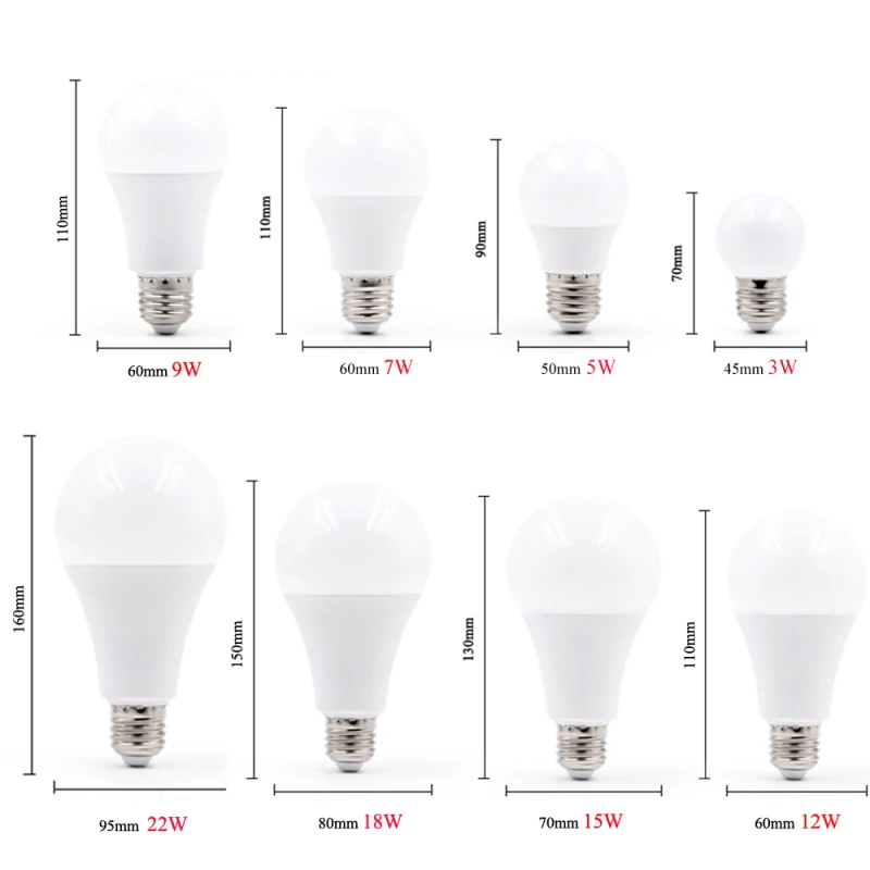 LED Bulb E27 B22 3W/5W/7W/9W/12W/15W/18W/22W Bulbs Energy Saving LED Warm Light Bulb Brightness Lighting Bulbs
LED Bulb E27 B22 3W/5W/7W/9W/12W/15W/18W/22W Bulbs Energy Saving LED Warm Light Bulb Brightness Lighting Bulbs