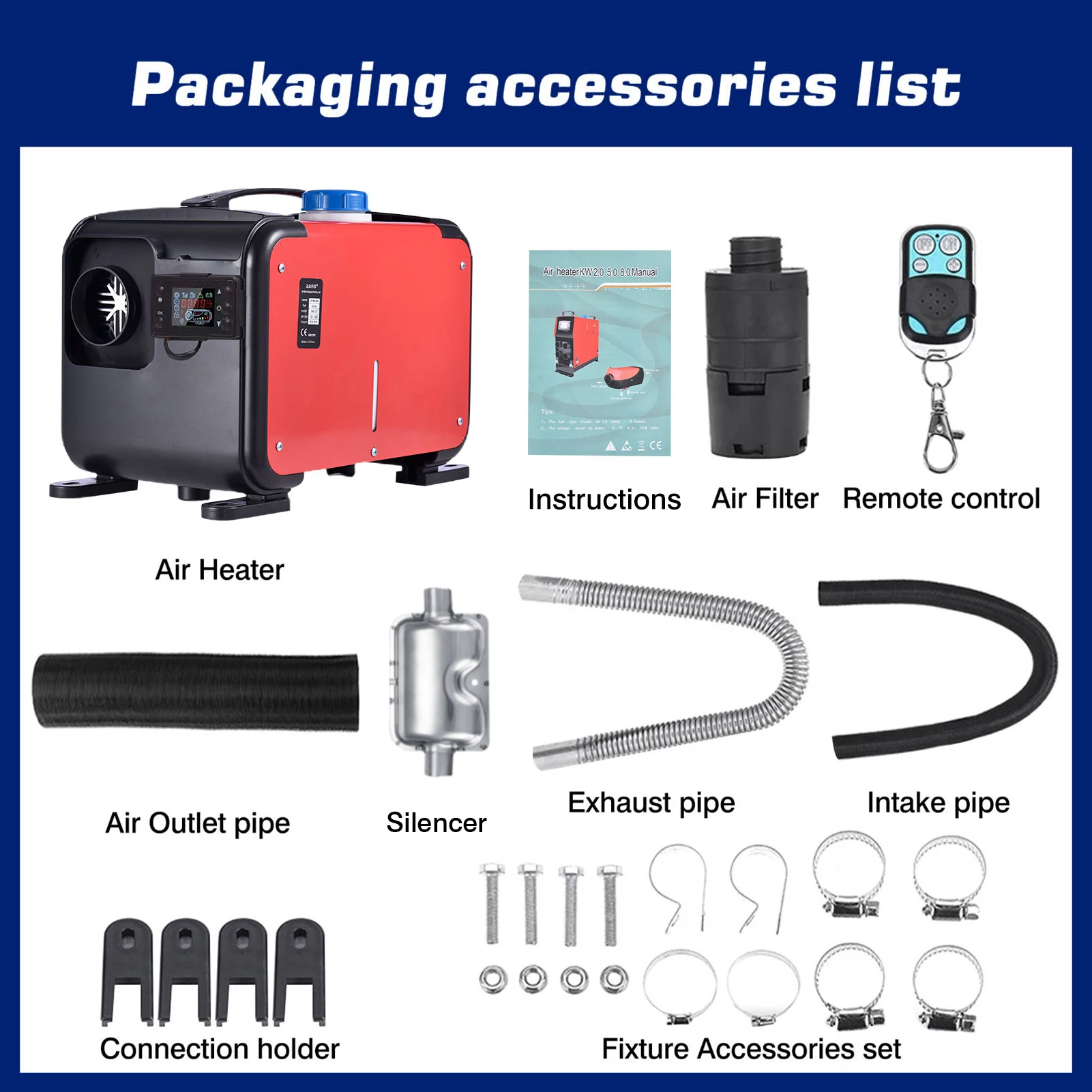 Воздушный обогреватель с ЖК-дисплеем, дизельный автомобильный обогреватель для транспортных средств, автомобильный парковочный обогреват... 
Воздушный обогреватель с ЖК-дисплеем, дизельный автомобильный обогреватель для транспортных средств, автомобильный парковочный обогреват...