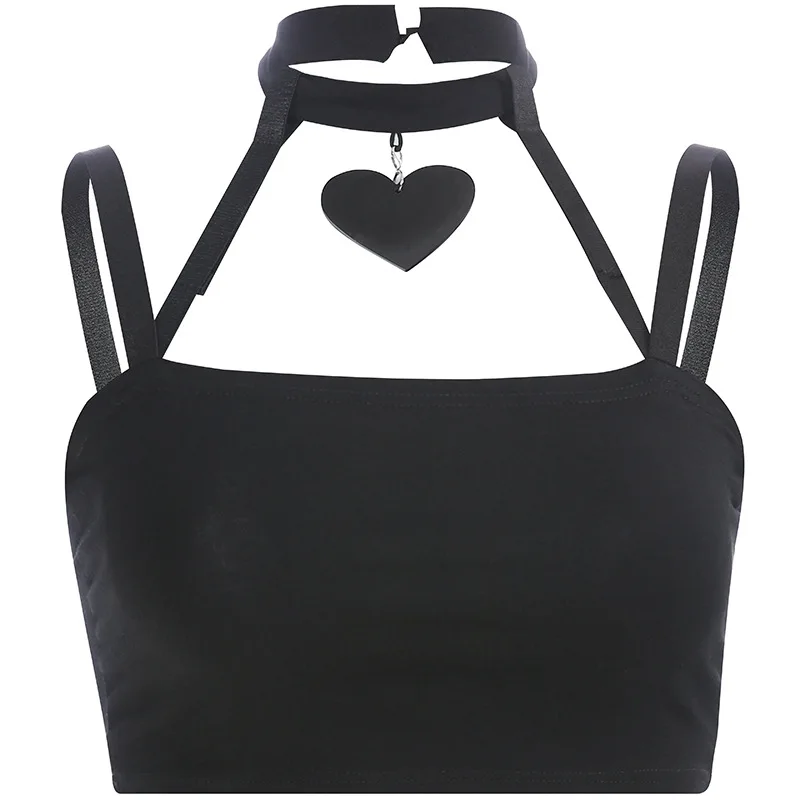Women Tank Tops Sleeveless Hanging Neck Five-Pointed Star Pendant Exposed Navel Punk Top Sling Female Fashion Summer 2021 New
Women Tank Tops Sleeveless Hanging Neck Five-Pointed Star Pendant Exposed Navel Punk Top Sling Female Fashion Summer 2021 New