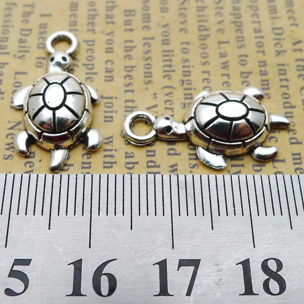 200pcs Turtle Charms 12mm x 24mm DIY Jewelry Making Pendant antique silver color
200pcs Turtle Charms 12mm x 24mm DIY Jewelry Making Pendant antique silver color