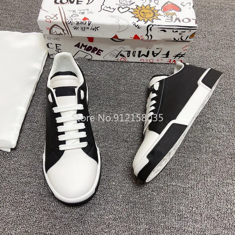 Couple Casual Shoes Women Black White Lace Up Genuine Leather Flats Shoes Zapatos De Mujer Sneakers 2021 Fashion Brand Original
Couple Casual Shoes Women Black White Lace Up Genuine Leather Flats Shoes Zapatos De Mujer Sneakers 2021 Fashion Brand Original