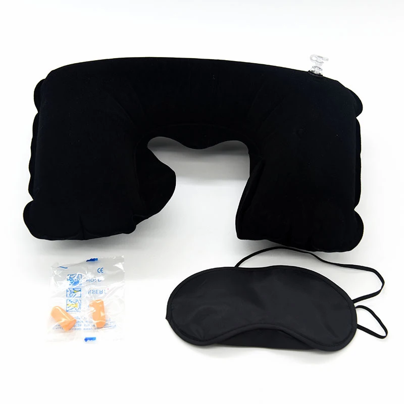New Travel 3-piece Set PVC Flocking Inflatable U-pillow Soundproof Earplugs Shading Eye Mask Essential For Long-distance Travel
New Travel 3-piece Set PVC Flocking Inflatable U-pillow Soundproof Earplugs Shading Eye Mask Essential For Long-distance Travel