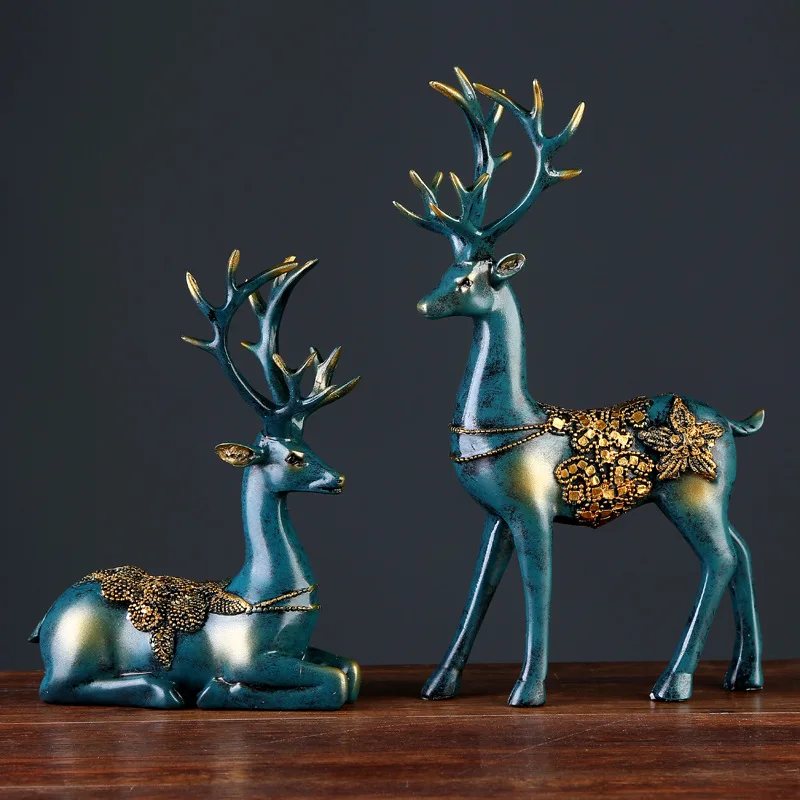 European Style 2pc Resin Deer Living Room Wine Cabinet Decoration Decoration Creative Home American Craft Desktop Decoration
European Style 2pc Resin Deer Living Room Wine Cabinet Decoration Decoration Creative Home American Craft Desktop Decoration