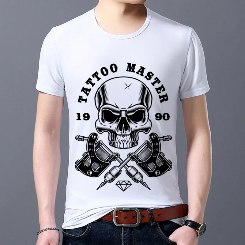 Men's T-shirt High Quality Street Style Skull Pattern Tee O-neck Black All-match Male Dropshipping Short Sleeve Tops Camisetas
Men's T-shirt High Quality Street Style Skull Pattern Tee O-neck Black All-match Male Dropshipping Short Sleeve Tops Camisetas