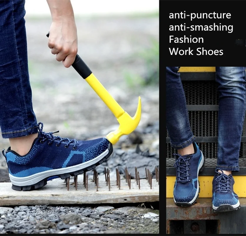 Защитная обувь для мужчин женщин с защитой от проколов со стальным носком