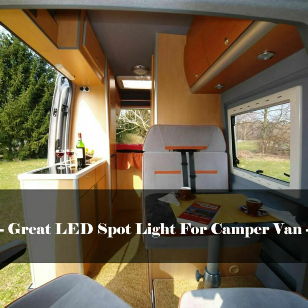 10pcs LED Interior Light 12V Campervan Caravan Motorhome RV Roof Lamp 3500K Warm White Room Spotlight for Wardrobe Cabinets
10pcs LED Interior Light 12V Campervan Caravan Motorhome RV Roof Lamp 3500K Warm White Room Spotlight for Wardrobe Cabinets