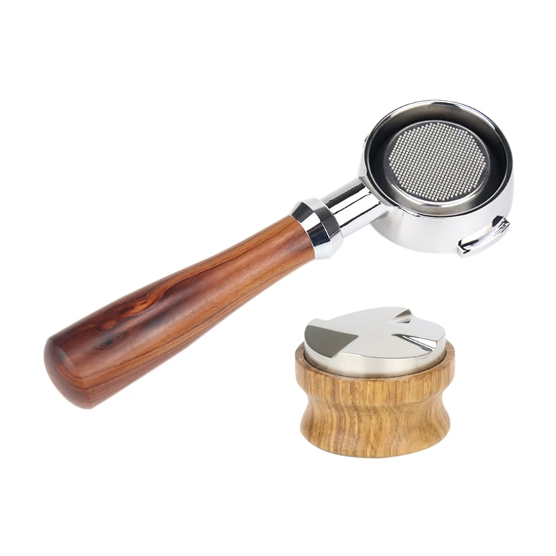 For Espresso Coffee Machine Bottomless Filter Holder Filter E61 For 58MM Solid Wooden Tamper Stainless Steel Accessory
For Espresso Coffee Machine Bottomless Filter Holder Filter E61 For 58MM Solid Wooden Tamper Stainless Steel Accessory